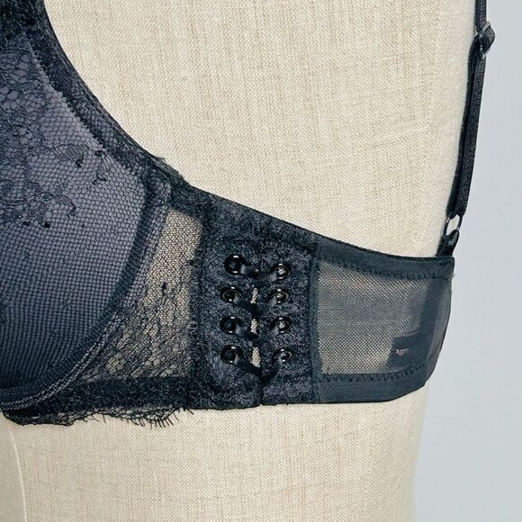 Victoria’s Secret Very Sexy Black Lace Corset Push-Up Bra size 32DD - Picture 4 of 15